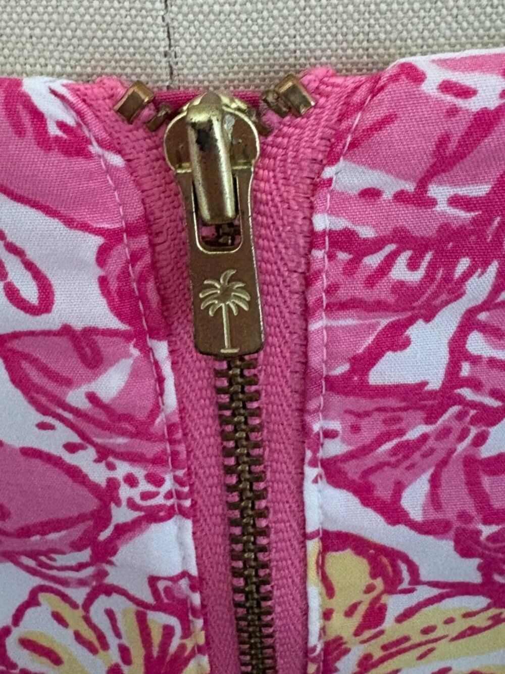 Lilly Pulitzer Georgie Dress Chum Bucket Pink Yellow Floral Grandmillennial Sz 8 - Picture 4 of 11